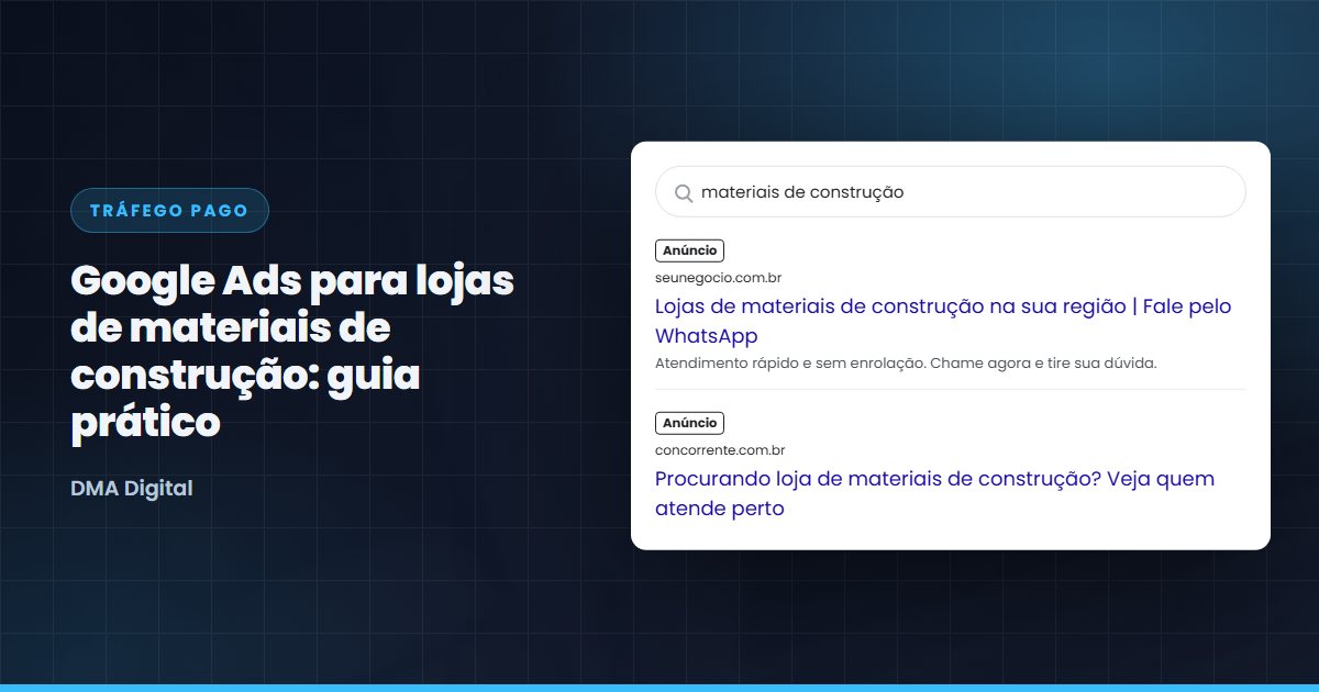 Dono de loja de materiais de construção analisando campanha de Google Ads no computador